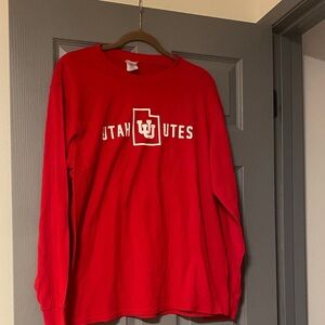 Utah Utes Gildan Red Long Sleeve Shirt
